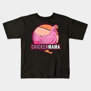 Mamachicken Mom Farm Funny Chicken Mama Kids T-Shirt